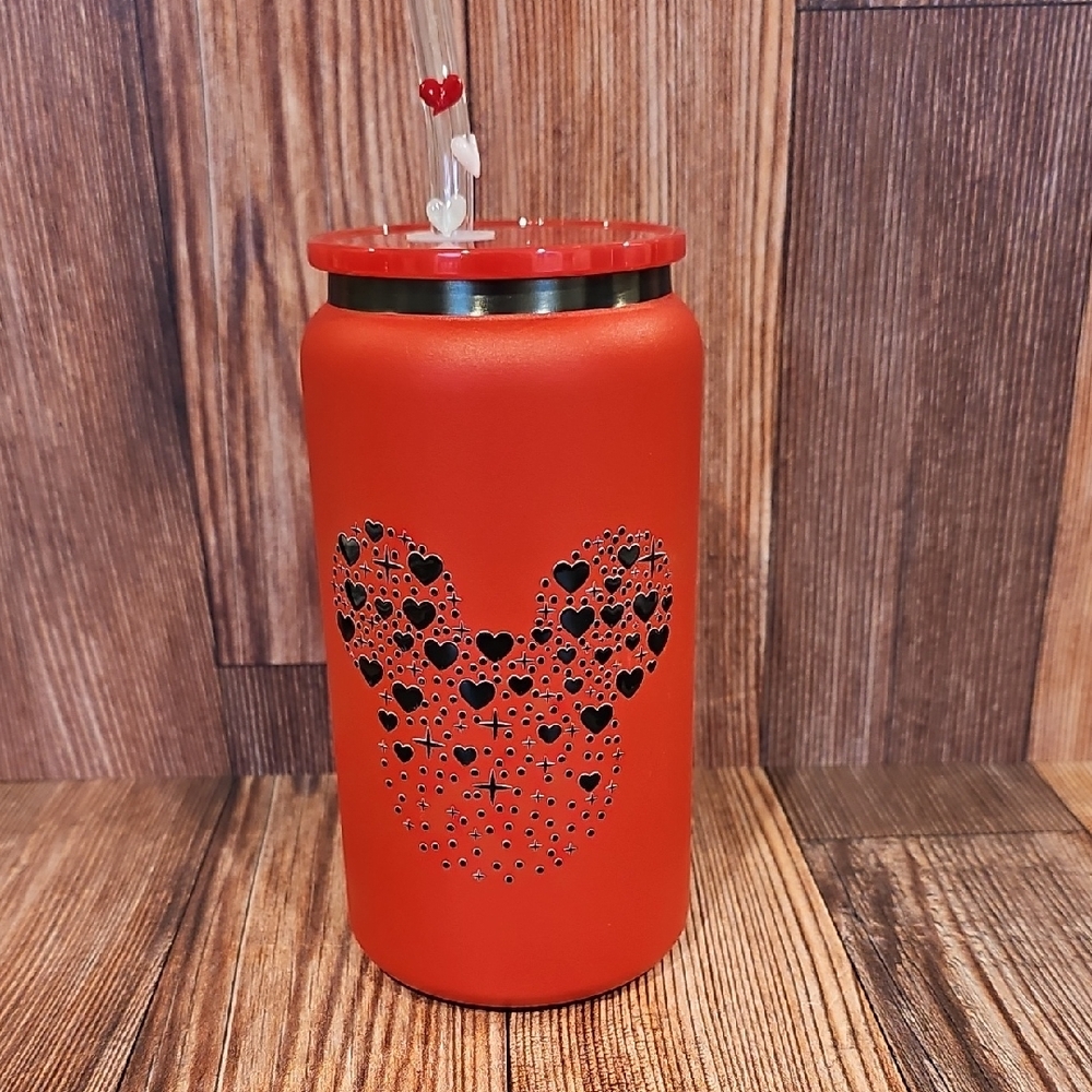 Red Heart Shape Design InsulatedTumbler.